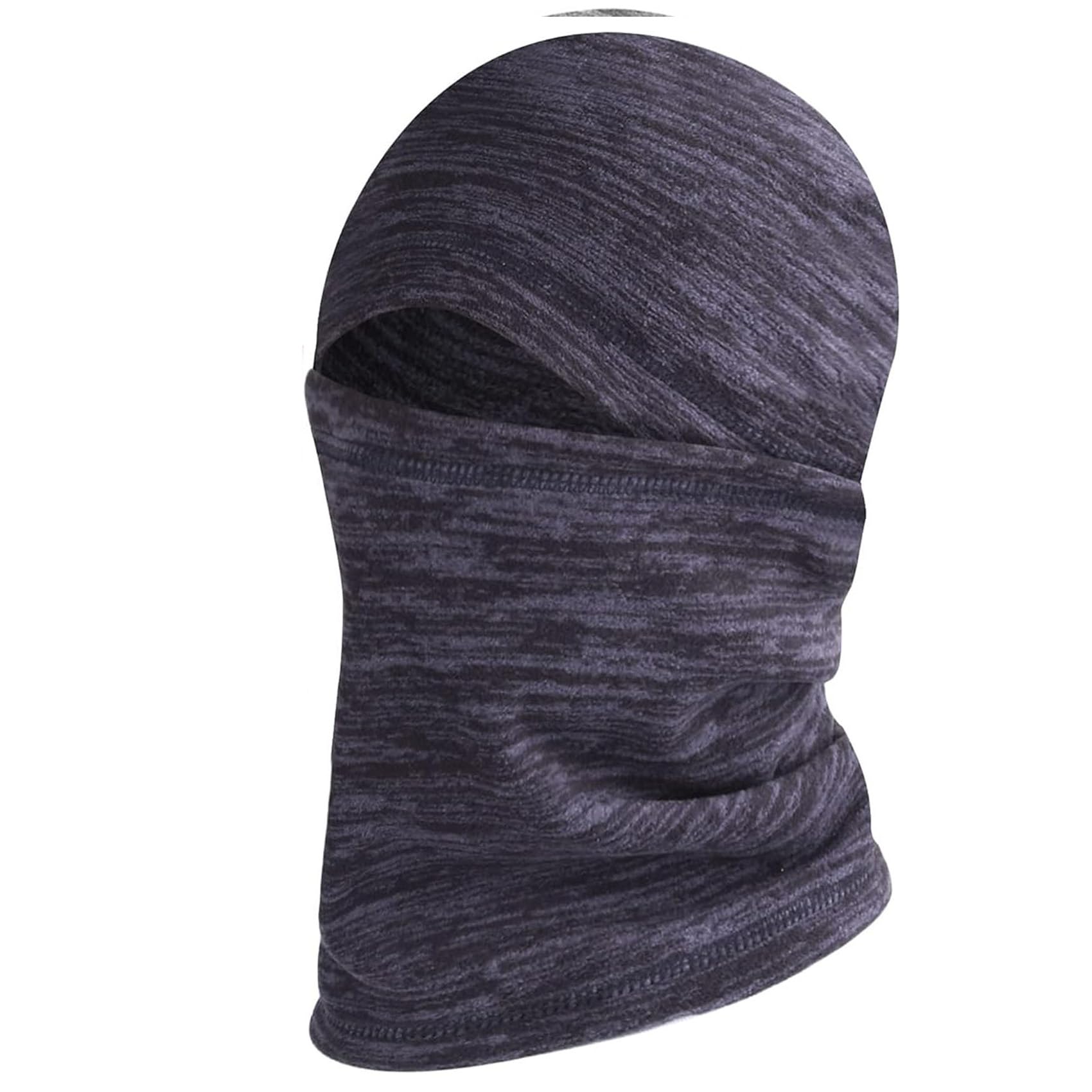 Balaclava Ski Face Mask, Winter Cold Weather Windproof Hooded Scarf Hat with Neck Warmer, Cycling UV Protector for Women Men Dark Blue