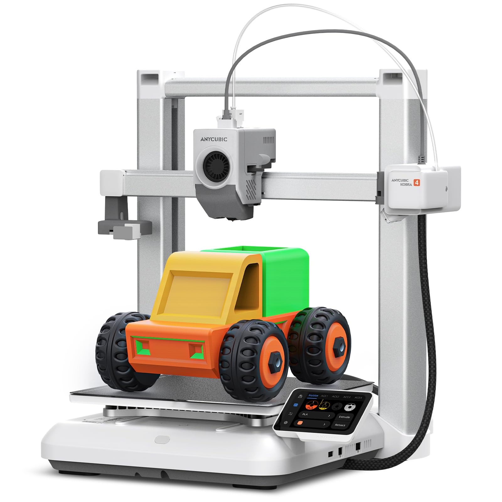 ANYCUBIC Kobra 4 Impresora 3D Autonivelación Impresión de Alta Velocidad | 260 × 260 × 260 mm³, Ideal para Niños, Proyectos de Bricolaje, Aprendizaje Creativo en Familia e Impresión Doméstica.
