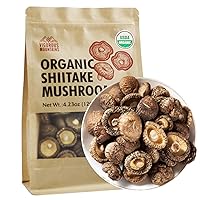 Vista 1 de VIGOROUS MOUNTAINS Setas Shiitake Deshidratadas Orgánicas USDA, Hongos Secos Deshidratados para Cocinar 4.23oz, 120g