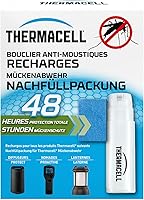 Thermacell - Navulverpakking 48 uur voor diffuser en lantaarn tegen muggen - Snel effect, geurloos - 12 pads + 4...