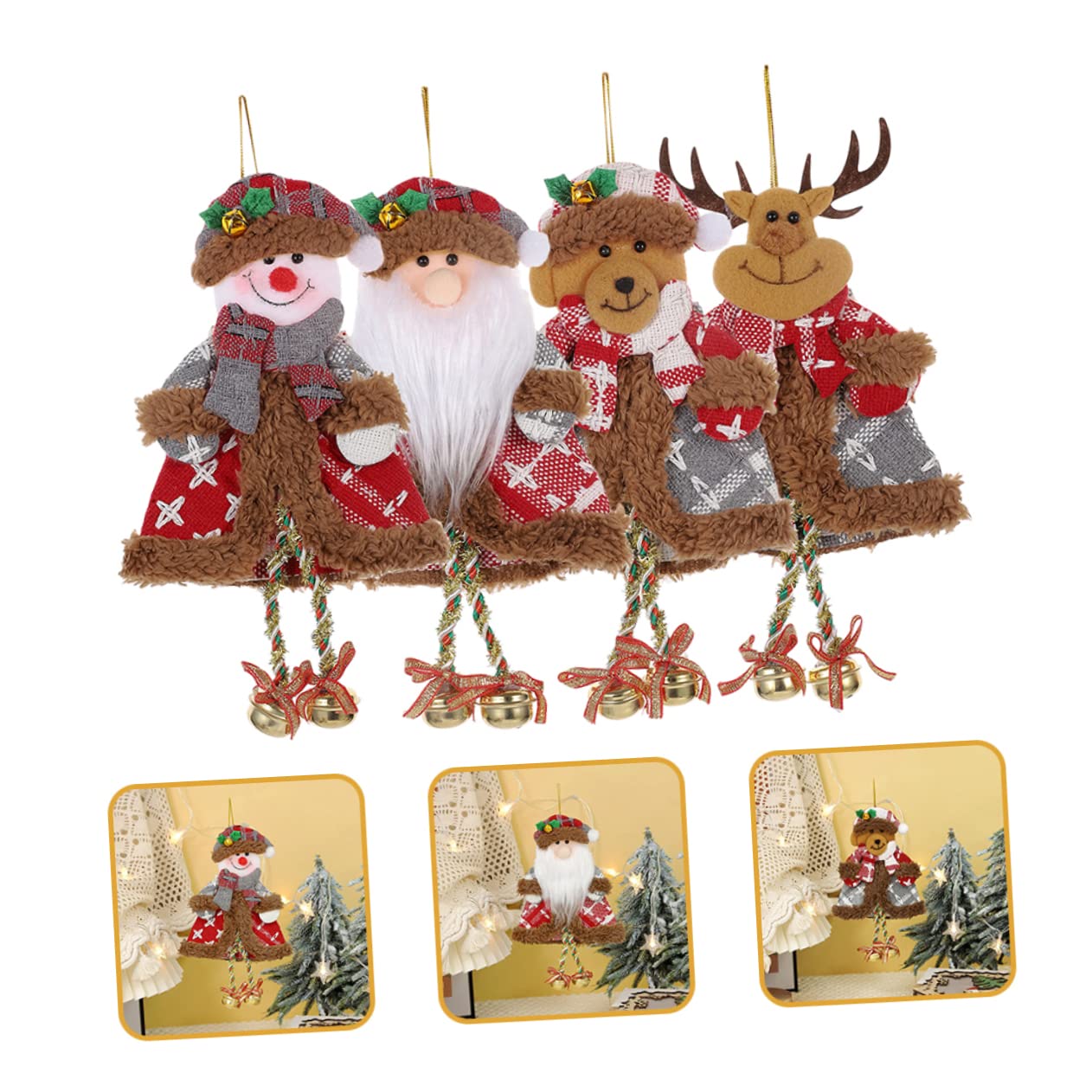 PRETYZOOM 16 STK Weihnachtsbaum-anhänger Weihnachtspuppe Herzstück Weihnachtsdekore Christbaumschmuck Weihnachtsbedarf Weihnachtsbaumschmuck Schneemann Baumschmuck Stoff
