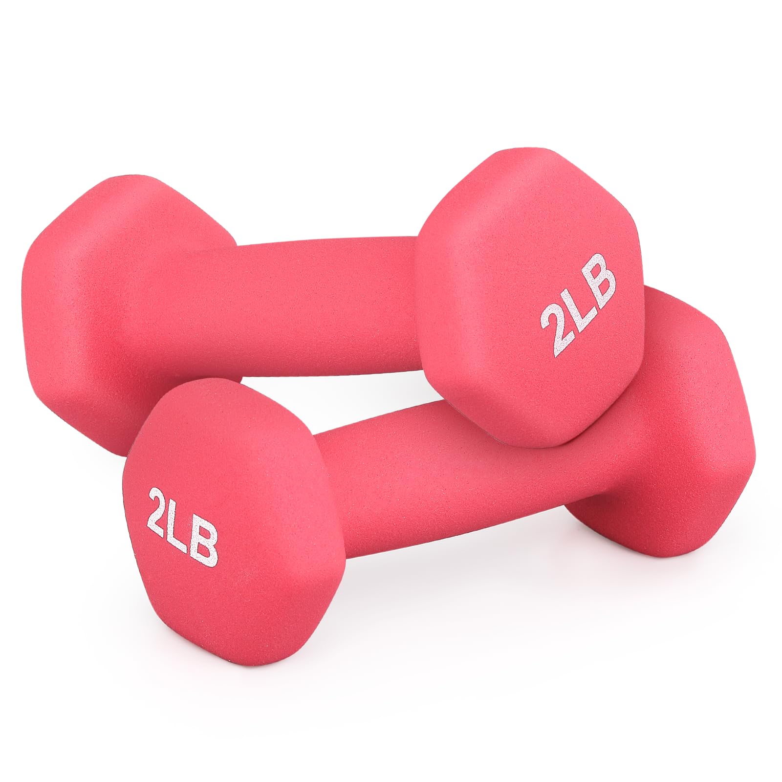 MADOG Dumbbell Set Anti-Slip Neoprene Coated Hexagon Hand Weights for Home Gym Equipment Workouts Strength Training