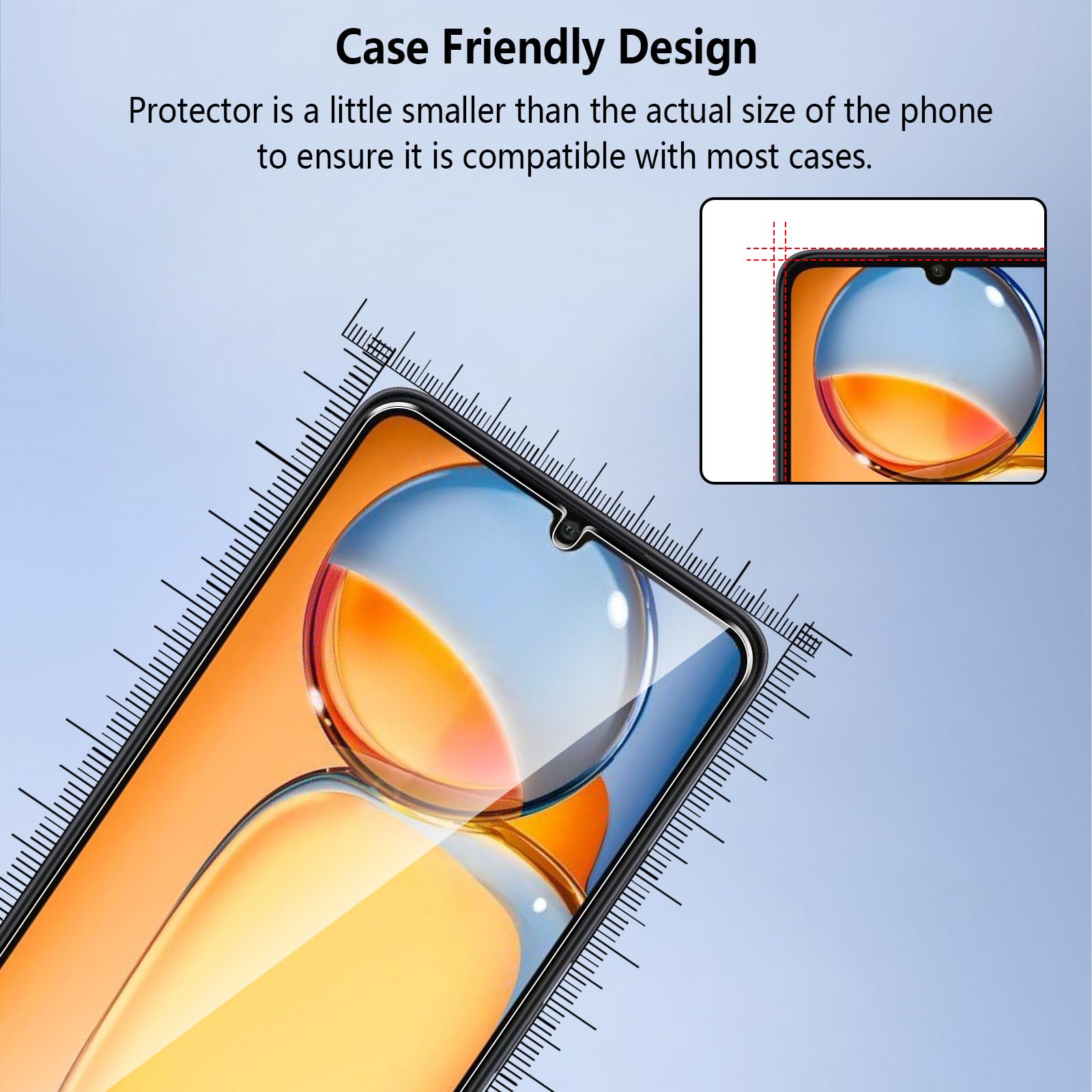 Pollachi [3 Pezzi Vetro Temperato per Xiaomi Redmi 13C/Xiaomi Poco C65, Durezza 9H Anti Graffio，Anti-Impronte Senza Bolle,Pellicola Protettiva per Redmi 13 C/Xiaomi Poco C65