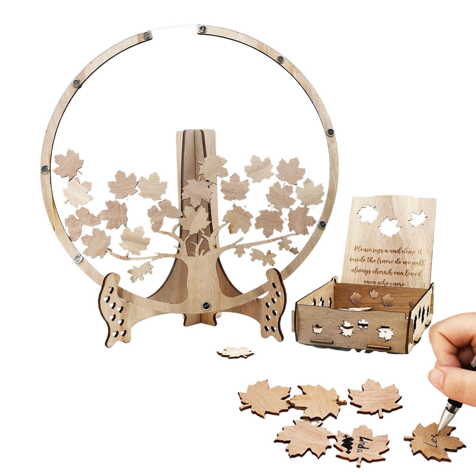 Livre d'or en bois arbre de vie pour sceller les souvenirs de votre mariage