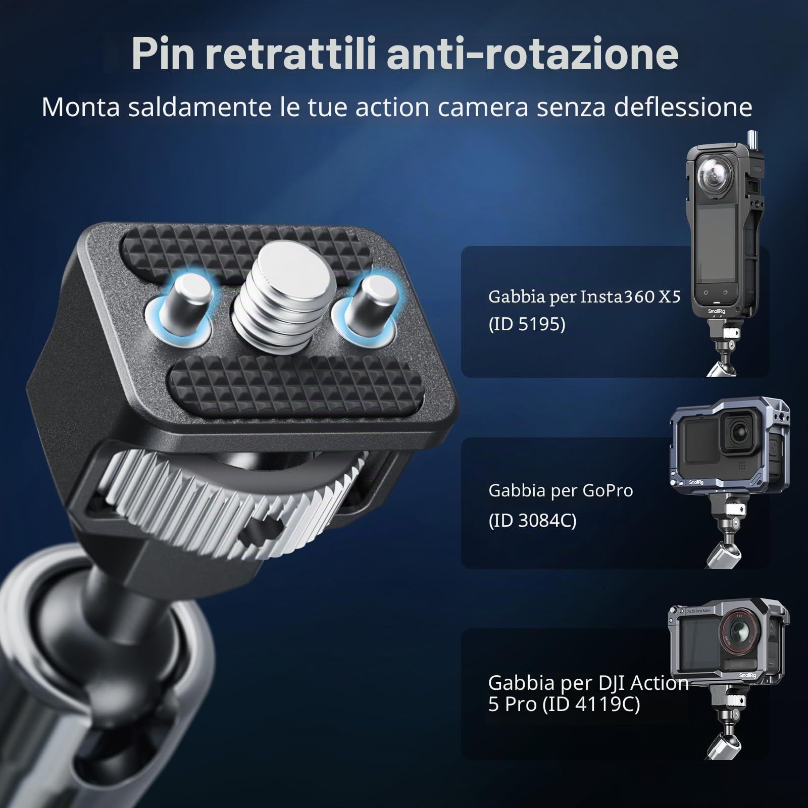 SMALLRIG Magic Arm 11" con Morsetto Granchio-5311
