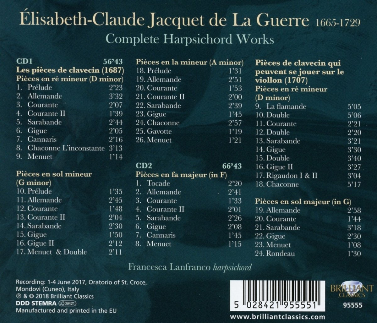 Jacquet de la Guerre: Complete Harpsichord Works