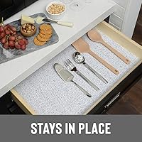 Vista 15 de Con-Tact Brand Grip Prints Shelf Liner, Non-Adhesive Durable Liners, Slip-Resistant Drawer and Cabinet Covering, 18" x 4', Dottie Grey, Pack of 1