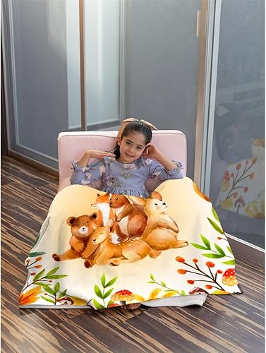 Miniatura 246 de Manta personalizada con diseño de jirafa y elefante, manta de franela suave, acogedora y ligera con nombre para sofá, cama, sofá, regalo, unisex