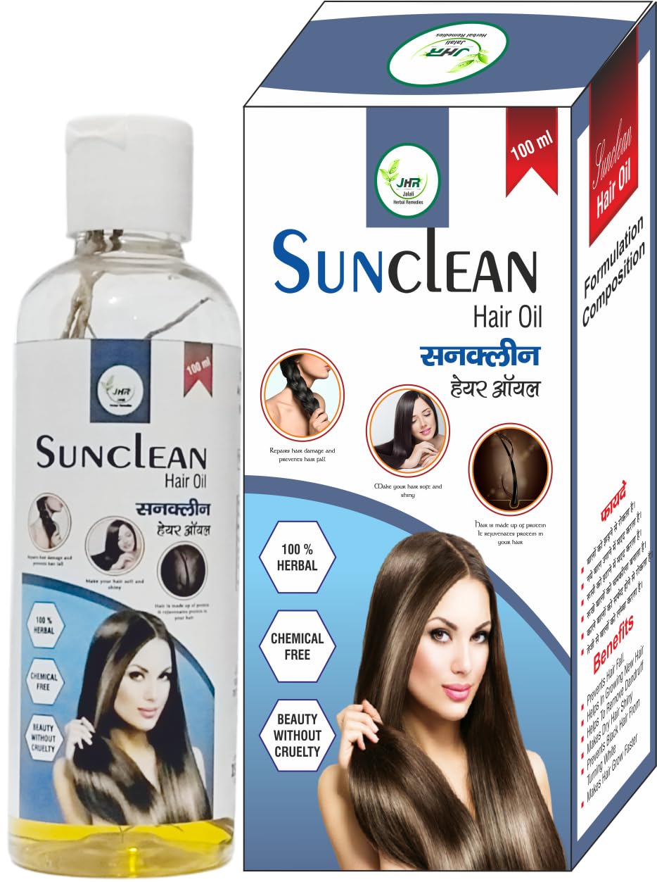 Jalali Harbal Remedies SunClean Hair Oil – 100% Herbal Hair 100 ml - Image 1