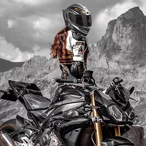 Miniatura 7 de Casco modular Bluetooth para motocicleta, certificado DOT, abatible, de cara completa, antivaho, doble máscara, casco de motocicleta de calle,