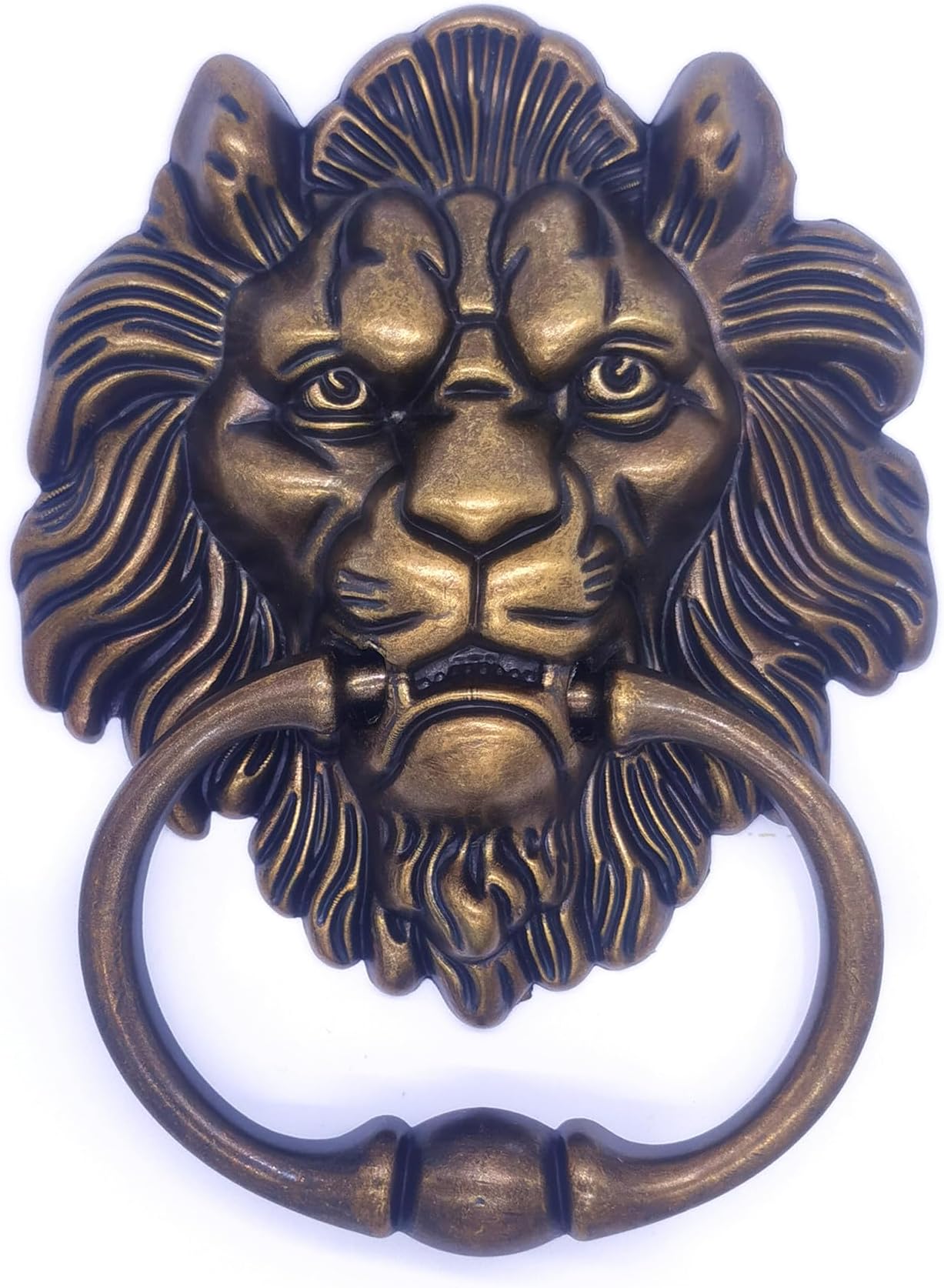 Lion Knocker Door Handle Knocker Pull Lion Head Deisgn Ring Furniture Hardware Antique Bronze Home and Office