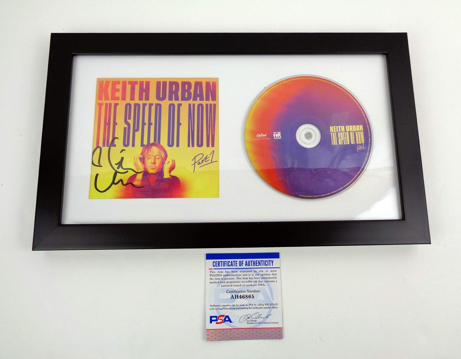 Keith Urban Country Signed Autograph The Speed Of Now CD Framed PSA/DNA COA