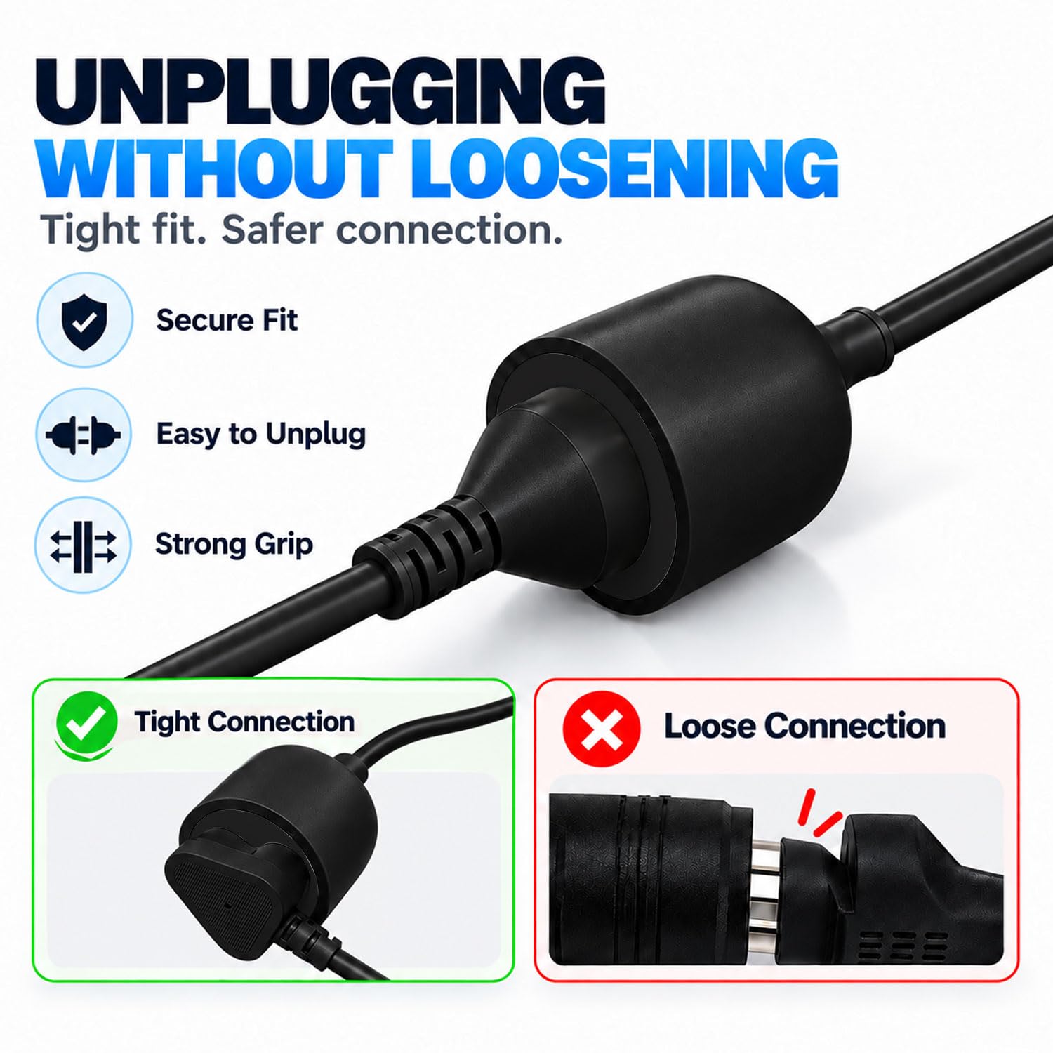 Embox 10A Single Socket Extension Board-Heavy Duty Male to Female Power Extension Cord-2500W Wire Extender for Indoor Outdoor Use-3Pin Single Plug Extension Cable — Amazon image 4