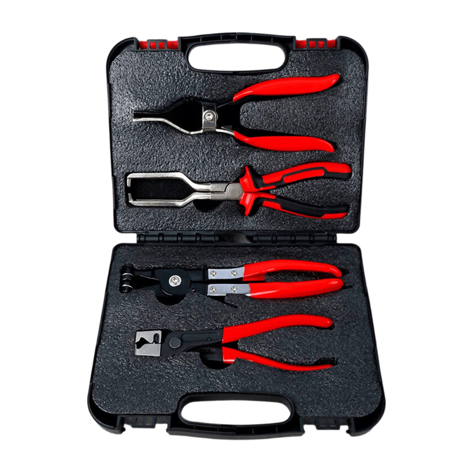 Kaccde Of 4 Carbon Steel Tube Clip Pliers Car Repair Hose Clamp Tool Perfect For Vehicle Water Pipe Fastener Installation Car Repair Hose Clamp Tool