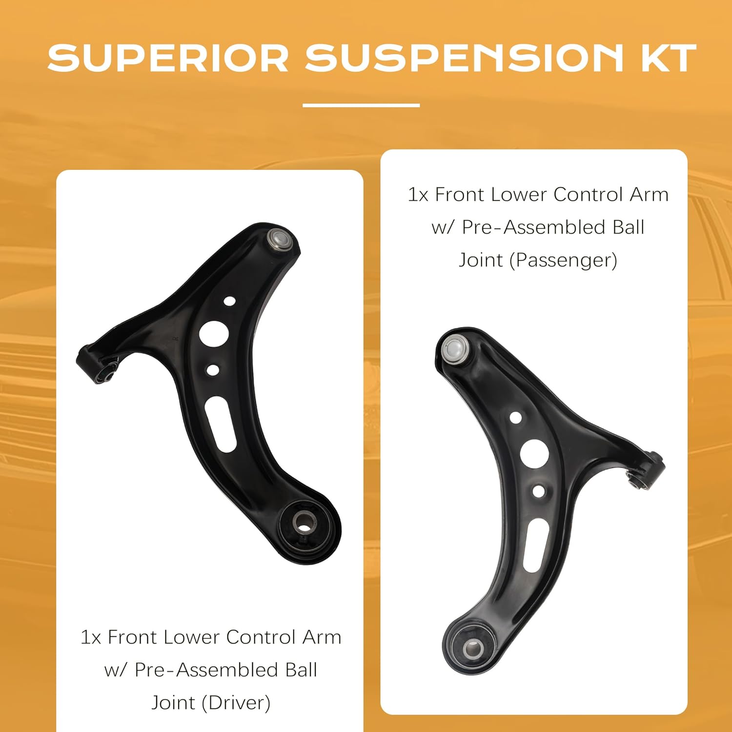 2Pcs Front Lower Control Arm with Ball Joint Set Fit for Subaru Scion FR-S 2013-2016 BRZ 2013-2020 Toyota 86 2017-2020 Replaces# 20202CA000 20202CA010 58866701A 58866801A