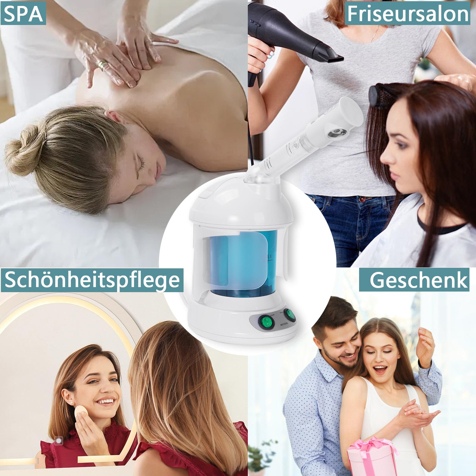 Vapeur Visage Vaporisateur Sauna Spa Facial Chaude Nano Ionique, Visage Steamer Humidificateur Appareil Outils Nettoyage Pores