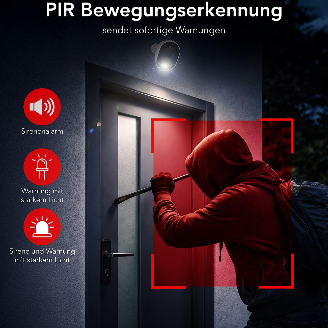 7links Überwachungskameras: 2er-Set Akku-Outdoor-IP-Überwachungskamera mit 2K, Dualband-WLAN, App (IP65, aussen Akku, Camera)