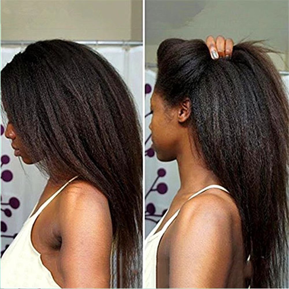 N.L.W. Brazilian virgin human hair full lace wigs for black women Natural black color Italian kinky yaki Glueless human hair wigs with baby hair 10inches