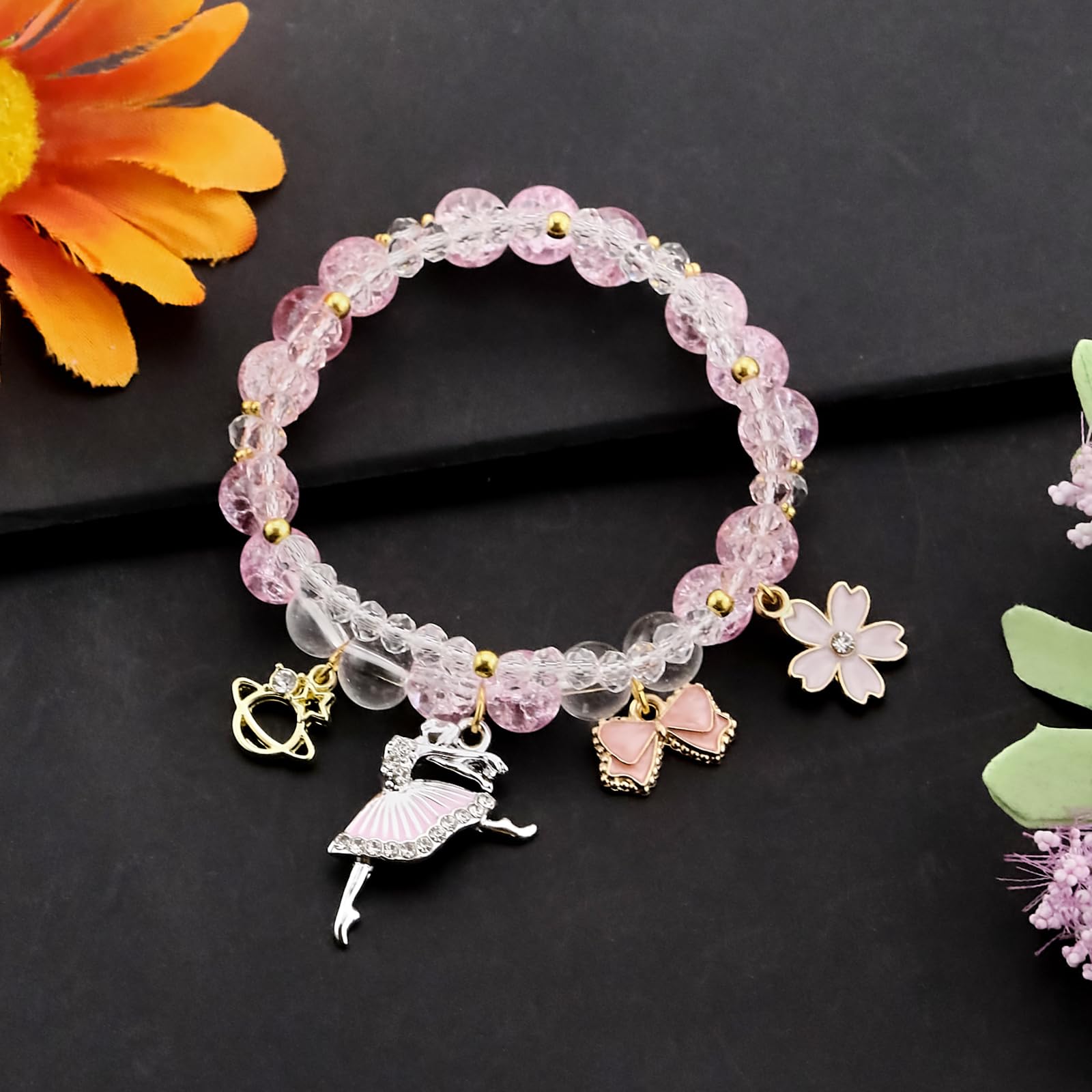 Ballerina Bracelet Dance Recital Bracelet Ballerina Blue Bracelet Cute Ballerina Dance Beaded Bracelet Ballerina Friendship Bracelets Ballerina Party Jewellery