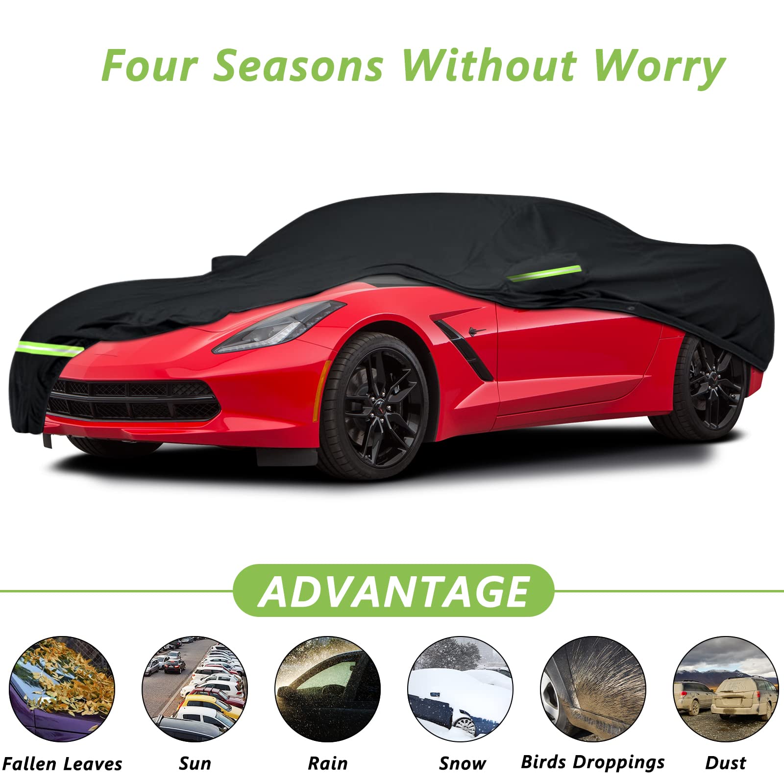 Ultraguard Plus Housse De Protection Intérieure Et Extérieure Rouge Et Noir Pour C7 Corvette 2014-2019