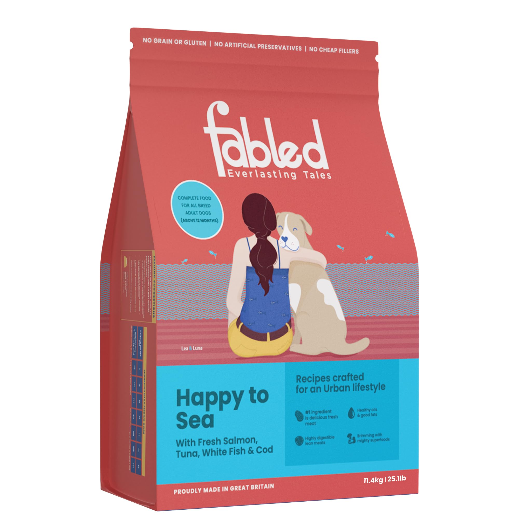 Fabled Happy to Sea - Adult Dry Dog Food (Above 12 Months), Hypoallergenic - Grain Free with Salmon, Tuna, White Fish and Cod, 11.4 kg (B0CKKYX2SP) Amazon Price History, Amazon Price Tracker
