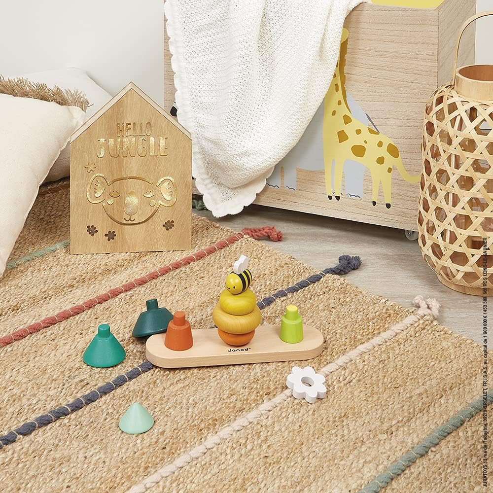 Janod - World Wildlife Federation Series – Wood Forest Stacking Toy – 11 Piece Set - Ages 12 Months+ - J08635