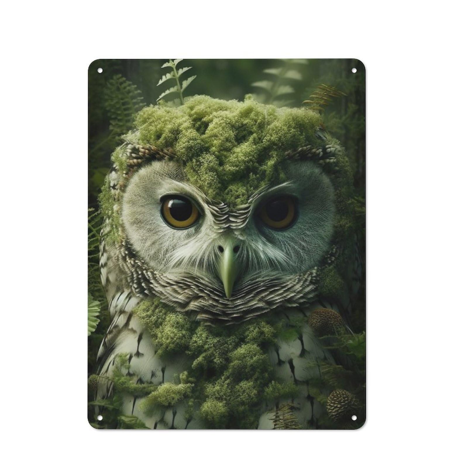 Junmoney Forest Guardian Rustic Metal Wall Sign 40X30cm For Hobby Room Or Studio, For Vintage Wall Decor Fans, For Themed Room Decoration