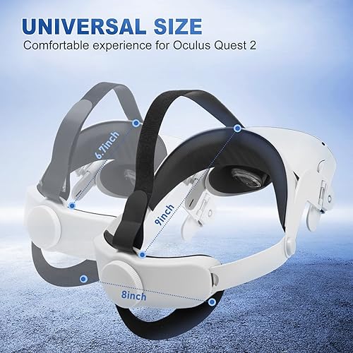Miniatura 2 de SUPERUS Correa ajustable para la cabeza Halo compatible con Oculus Quest 2, repuesto para la correa Quest 2 Elite, reduce la presión facial, cómoda