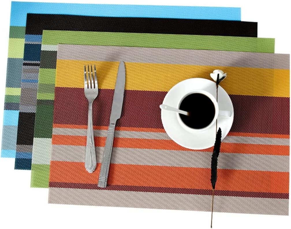 4 Pcs Washable Placemats Dining Bar Table Mat Placemat Pad Decor Home Table Place Mats (Color : C, Size : 45x30cm)