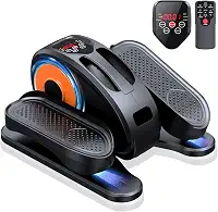 GUGTTR Máquina Elíptica Sob A Mesa, Exercitador De Pernas Em Formato De Elipse Para Idosos, Totalmente Montado, Silencioso E Portátil, Exercitador Elétrico Sentado Com Pedal, Controle Remoto E 12 Ve