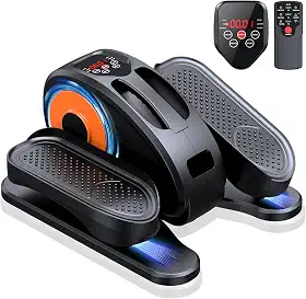 GUGTTR Máquina Elíptica Sob A Mesa, Exercitador De Pernas Em Formato De Elipse Para Idosos, Totalmente Montado, Silencioso E Portátil, Exercitador Elétrico Sentado Com Pedal, Controle Remoto E 12 Ve