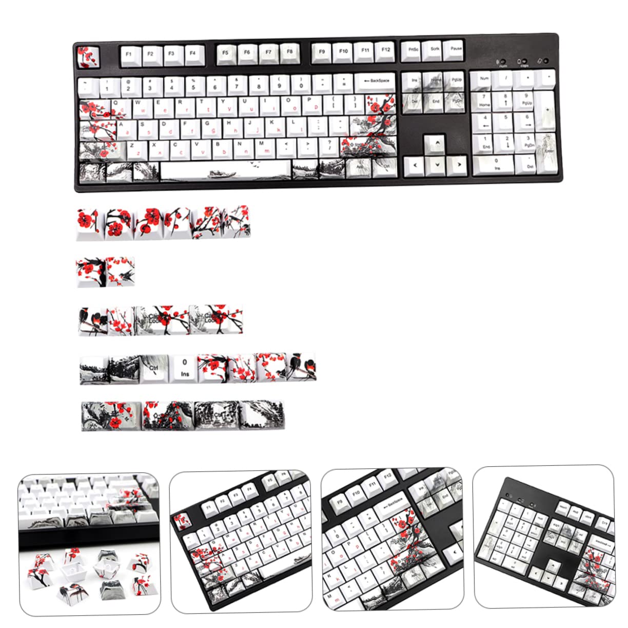 jojofuny Ersatztastenkappen Tastenkappen Für Mechanische Pc-tastaturen Farbige Tastenkappen Aus Hochwertigem Pbt-Material Dekorative Und Verschleißfeste