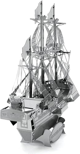 Miniatura 5 de Metal Earth Paquete de kit de modelo de metal 3D Golden Hind con pinzas Fascinaciones