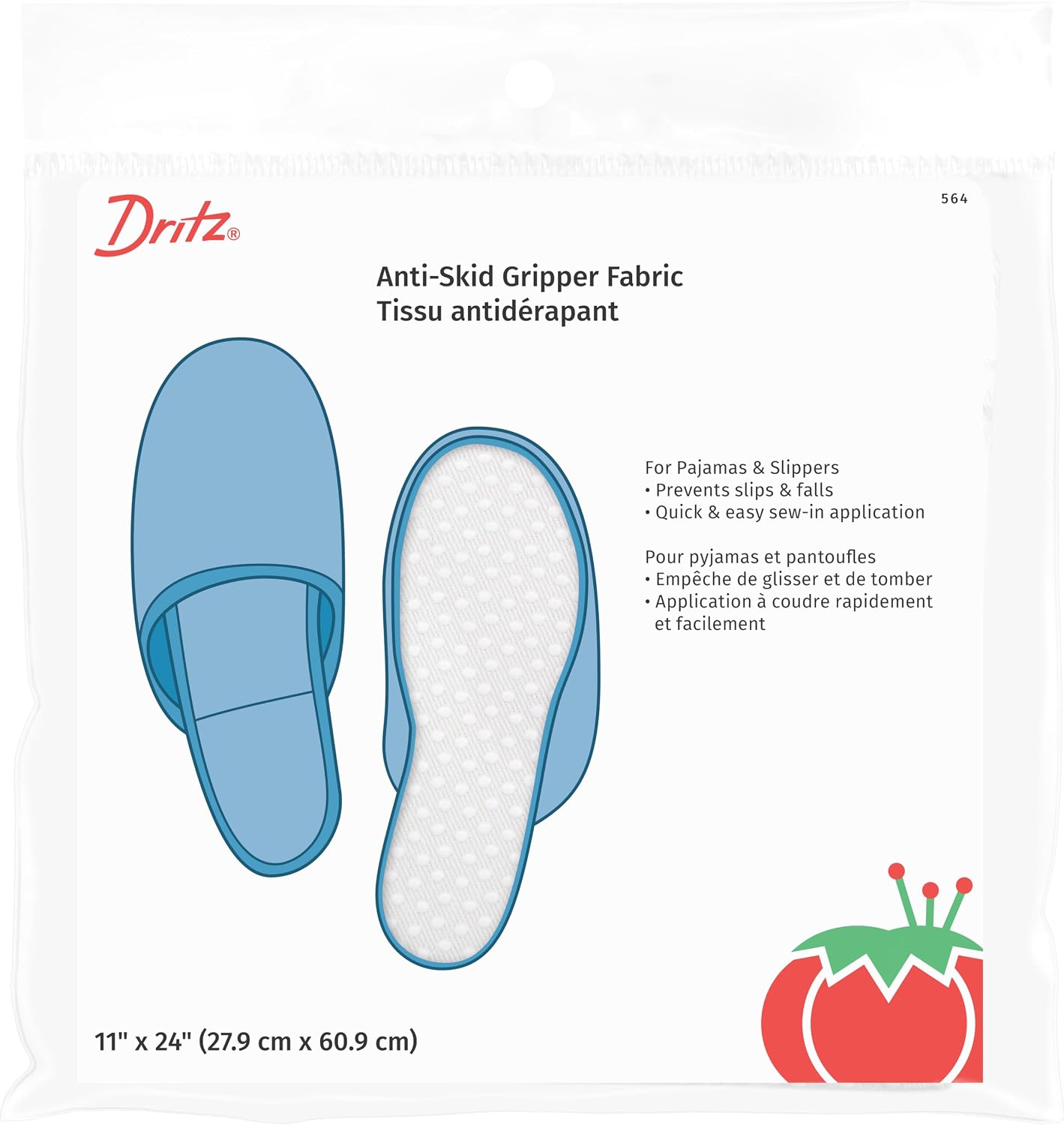 Dritz Anti-Skid Gripper Fabric 11"X24", White