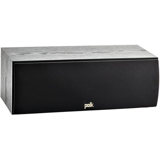Polk Audio T30 100 Watt 2.1 Channel, 5.1 Channel Wired Center Channel Speaker (Black)