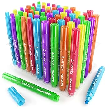Amazon.co.jp: Arteza蛍光マーカー60本セット、カラーマーカー