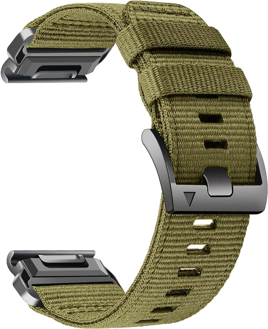 Zitel Band Compatible with Garmin Fenix 8 47mm, Fenix 7/7 Pro, Fenix 6/6 Pro, Fenix 5/5 Plus, Epix Pro Gen 2 47mm, MARQ Gen 2, Forerunner 965/955 - Rugged Nylon 22mm Sport Strap