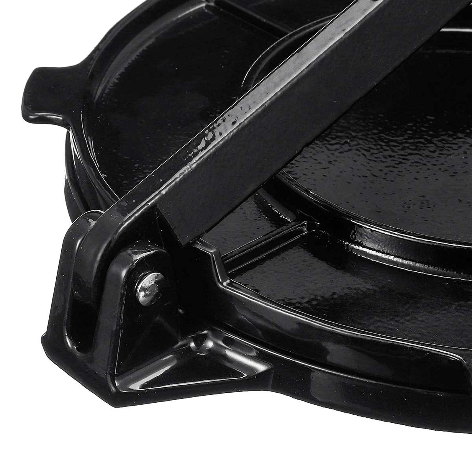 20 Cm / 8 Pulgadas Tortilla Press Maker Aluminio Plegable Cocina Casera Hornear Harina De Maíz Quesadilla Prensa Maker Herramienta De Pastel De Bricolaje, Negro
