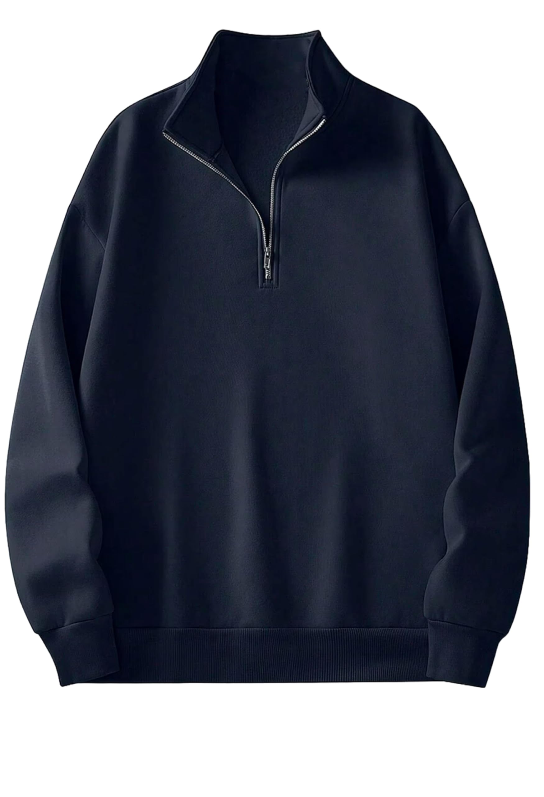 HypeThread Men's Cotton Blend Half-Zip Pullover/Sweatshirt Jacket – Warm, Stylish, and Comfortable-picture-21