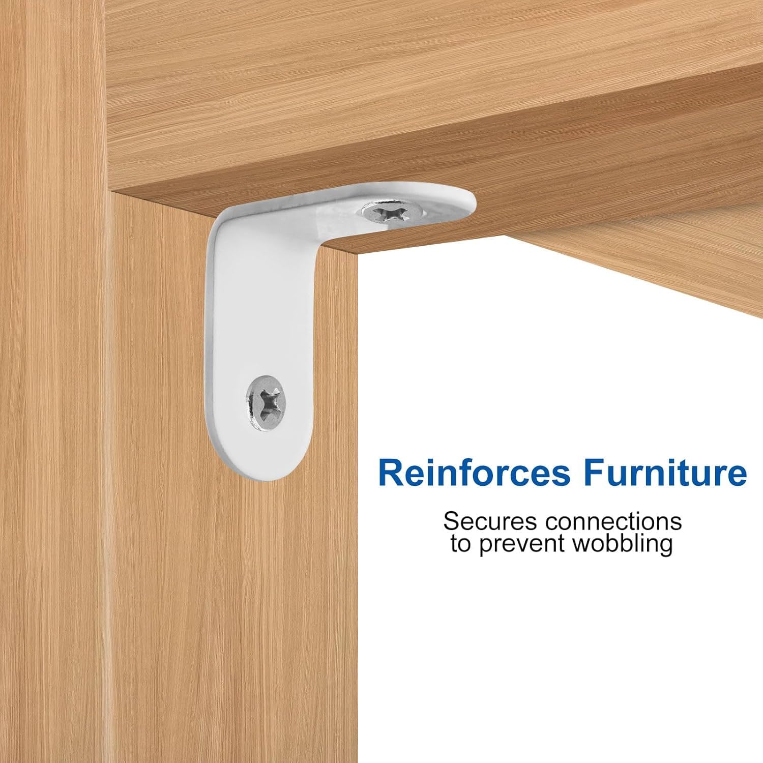 20 connettori ad angolo bianco, 30 x 30 x 16 mm, in acciaio inox, angolo metallico di 90 gradi, angolo piccolo con viti, a forma di L, angolo per mobili, sedie, tavoli, finestre, staffe angolari