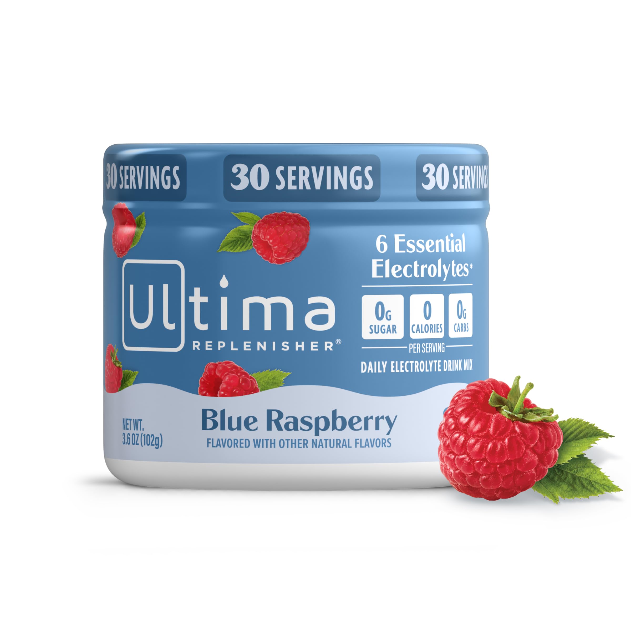 Ultima Replenisher Raspberry Electrolytes Powder, 30-Serving Canister — Amazon image 14