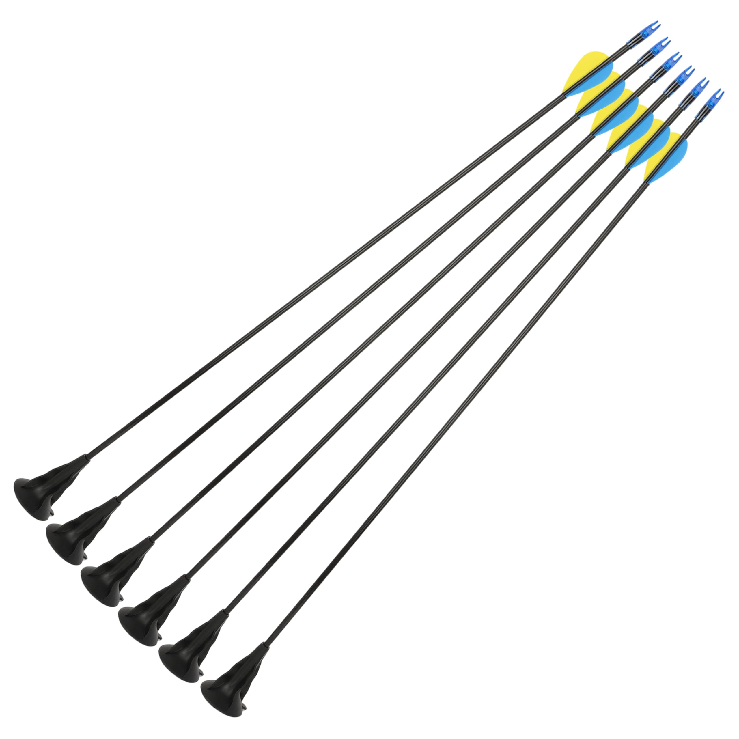 SHARROW Tir à l'arc Flèches à Ventouse 29" Flèches en Fibre de Verre Sûres Sucker Flèches pour Sébutant Tir à la Cible Entraînement