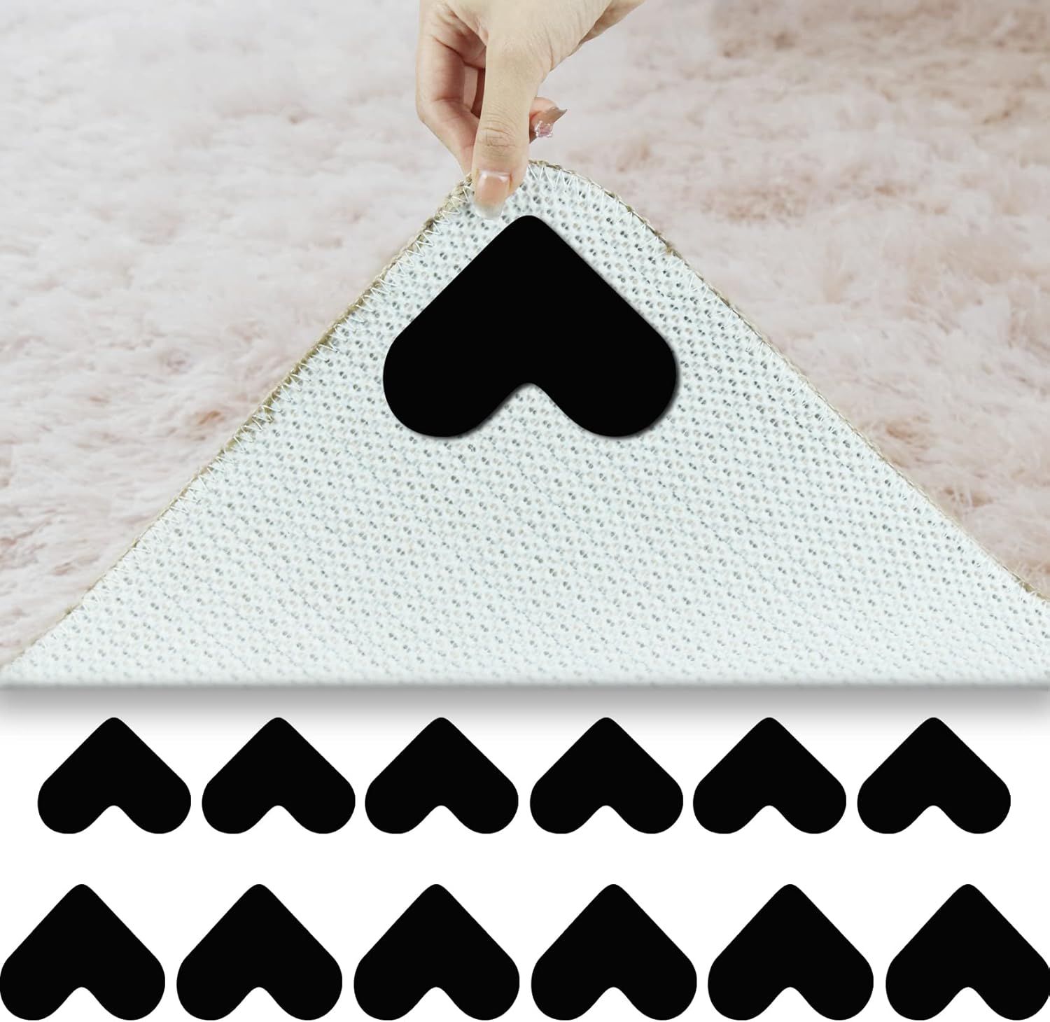 16 Pcs Grippers for Rugs, Non Slip Rug Pads for Hardwood