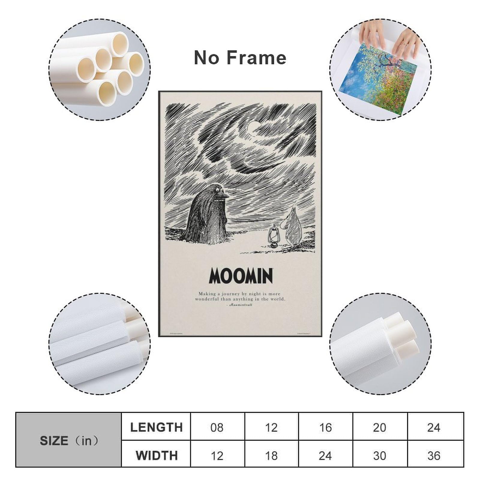 Amazon.co.jp: ミンアートポスターイラストアートトーベヤンソン