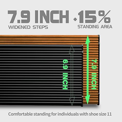 Miniatura 3 de Escalera de 3 escalones, taburete plegable con pedal ancho de aluminio y mango práctico, escalera de acero de capacidad de 330 libras para el hogar
