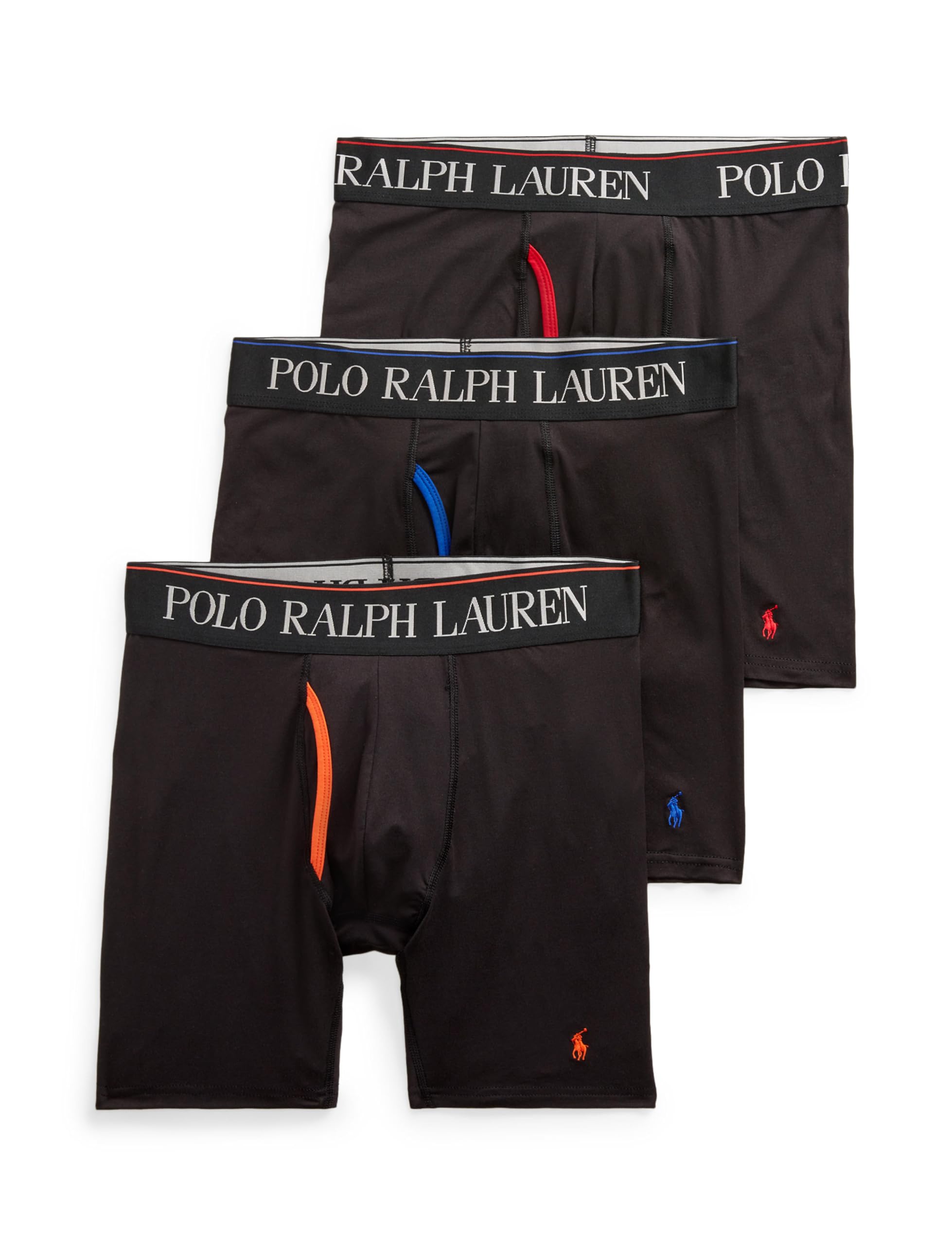 POLO RALPH LAUREN Men's Underwear Boxer Briefs Pack, 3-Pack, 4D Flex Cooling Microfiber Underwear, Wicking Boxer Briefs