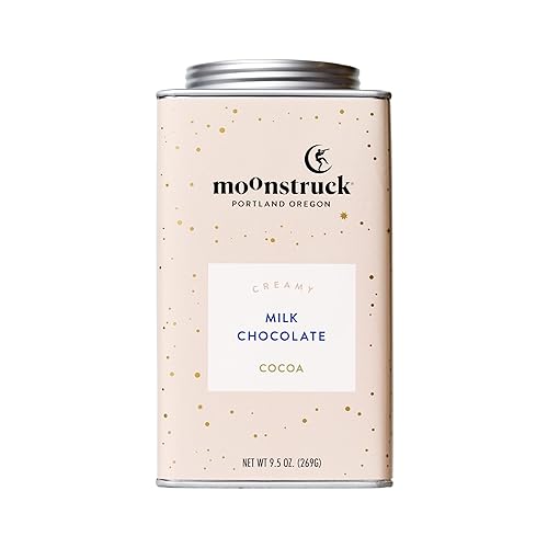 Moonstruck Cacao cremoso de chocolate con leche, hecho a mano, pequeño lote, deliciosa mezcla de cacao en polvo sin lácteos hecha con todos los