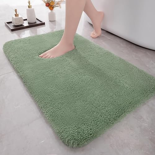 Miniatura 1 de YIHOUSE Alfombra de baño de microfibra gruesa suave para baño, lavable a máquina, antideslizante, absorbente, alfombra de ducha de 17 x 24 pulgadas,
