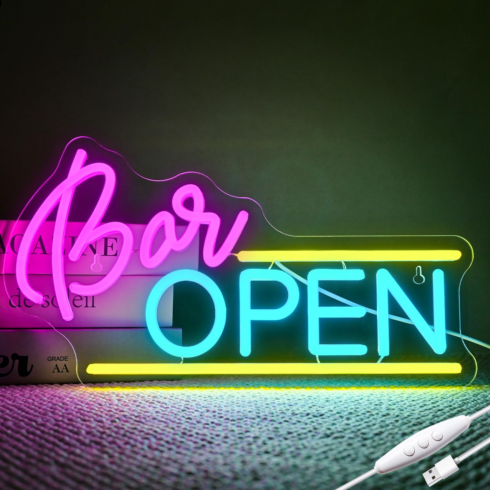 Amazon.co.jp : Bar Openネオンサイン LED ネオンライト USB給電