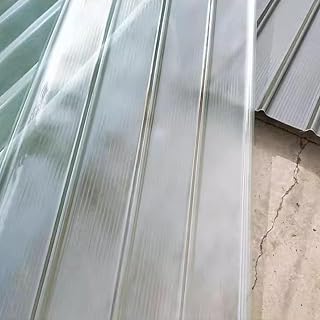 2 mm Thick Clear Roof Sheet,Heat-Insulating Corrugated Roofing Sheets,1/2/3/4/6/8/10/11/12 Pcs Fiberglass Daylighting Panels,Rainproof Replacement Roof Panels,for Carport (35x35in,1 Pcs)